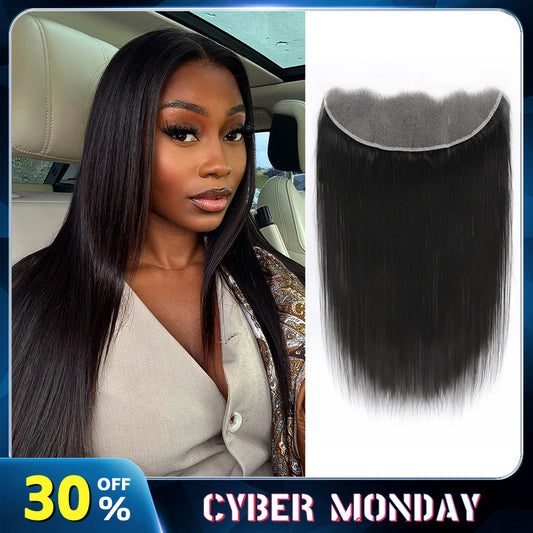 100% Human Hair 8-20inch 13x4 Lace Frontal Closure Straight Human Hair