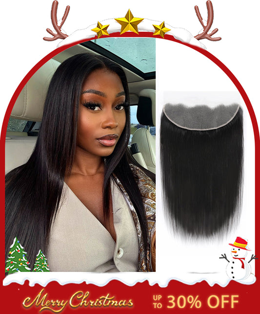 100% Human Hair 8-20inch 13x4 Lace Frontal Closure Straight Human Hair