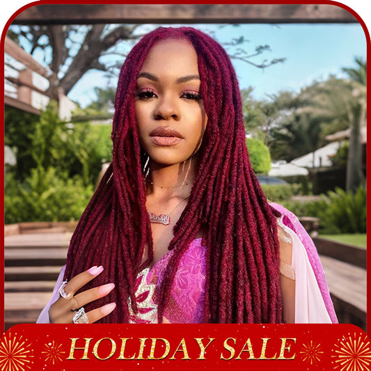 4-12 Inch 0.2-0.8cm Dreadlock Extensions 30locs 100% Human hair 99j