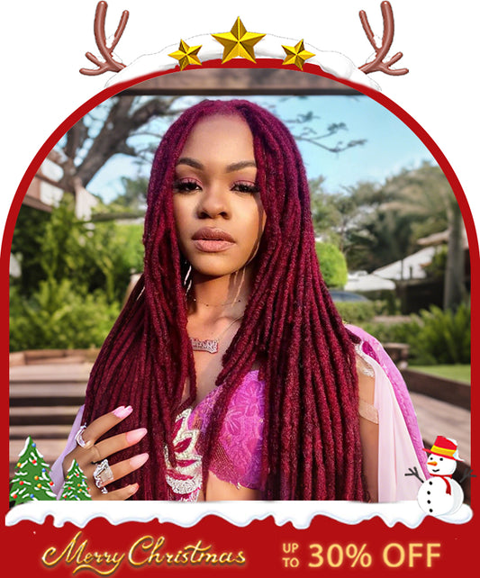 4-12 Inch 0.2-0.8cm Dreadlock Extensions 30locs 100% Human hair 99j