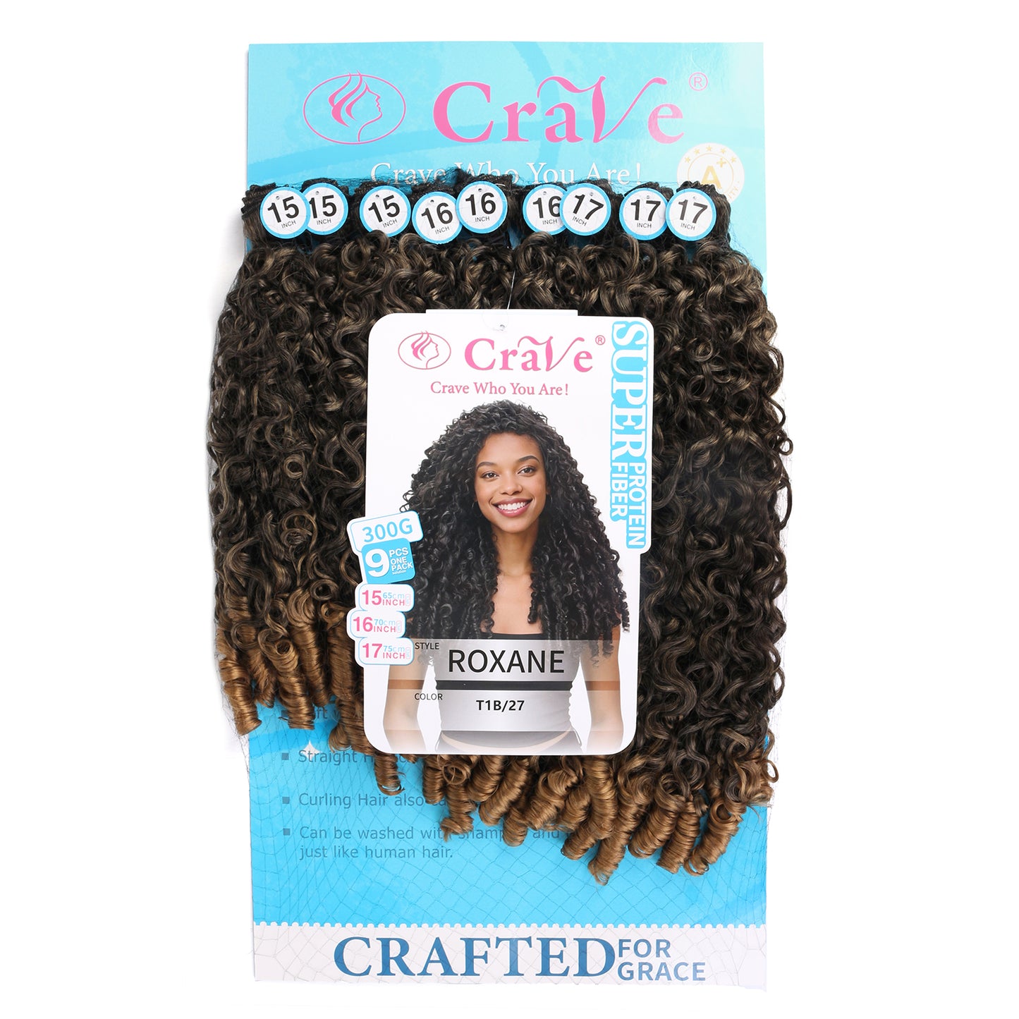 ROXANE Synthetic Hair Set 9 pieces / 15-16-17inch