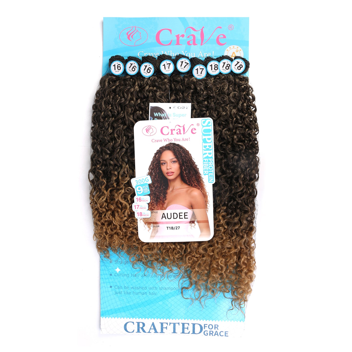 AUDEE Synthetic Hair Set 9 pieces / 16-17-18inch