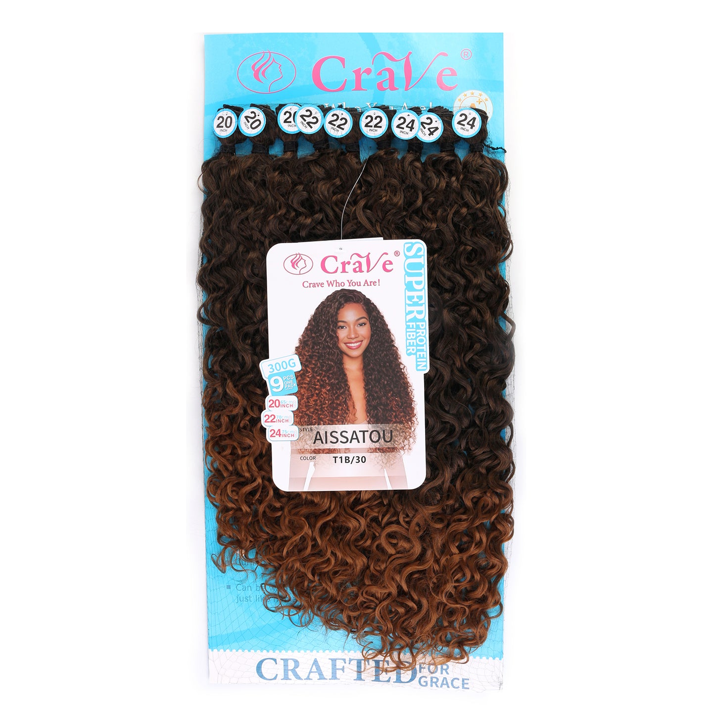 AISSATOU Synthetic Hair Set 9 pieces / 20-22-24inch
