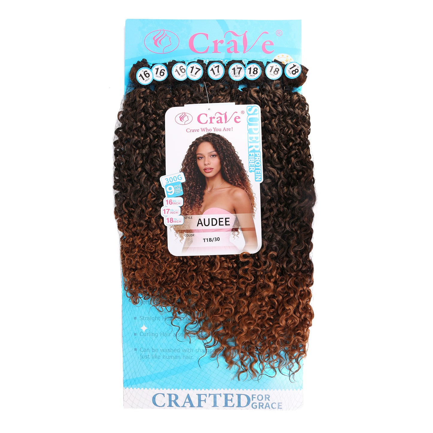 AUDEE Synthetic Hair Set 9 pieces / 16-17-18inch