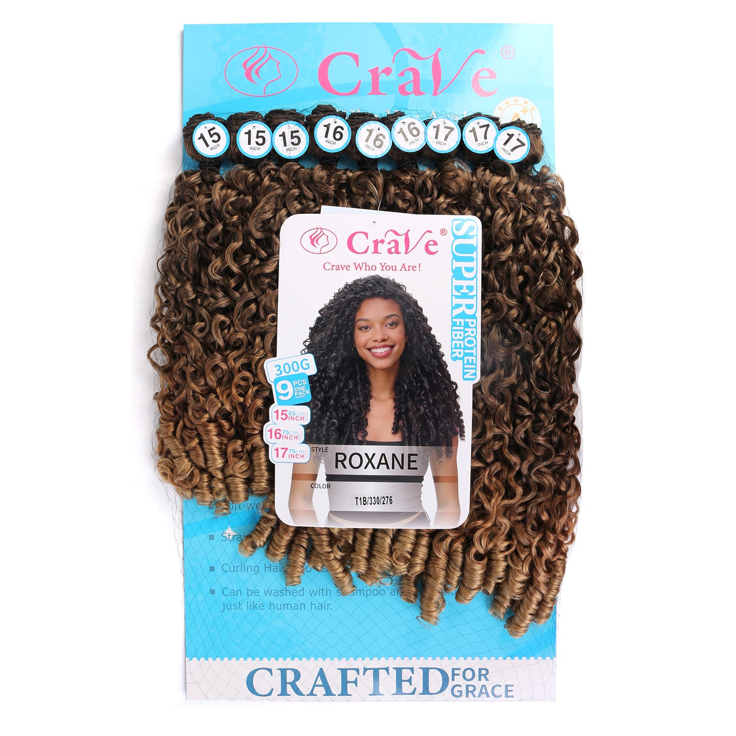 ROXANE Synthetic Hair Set 9 pieces / 15-16-17inch