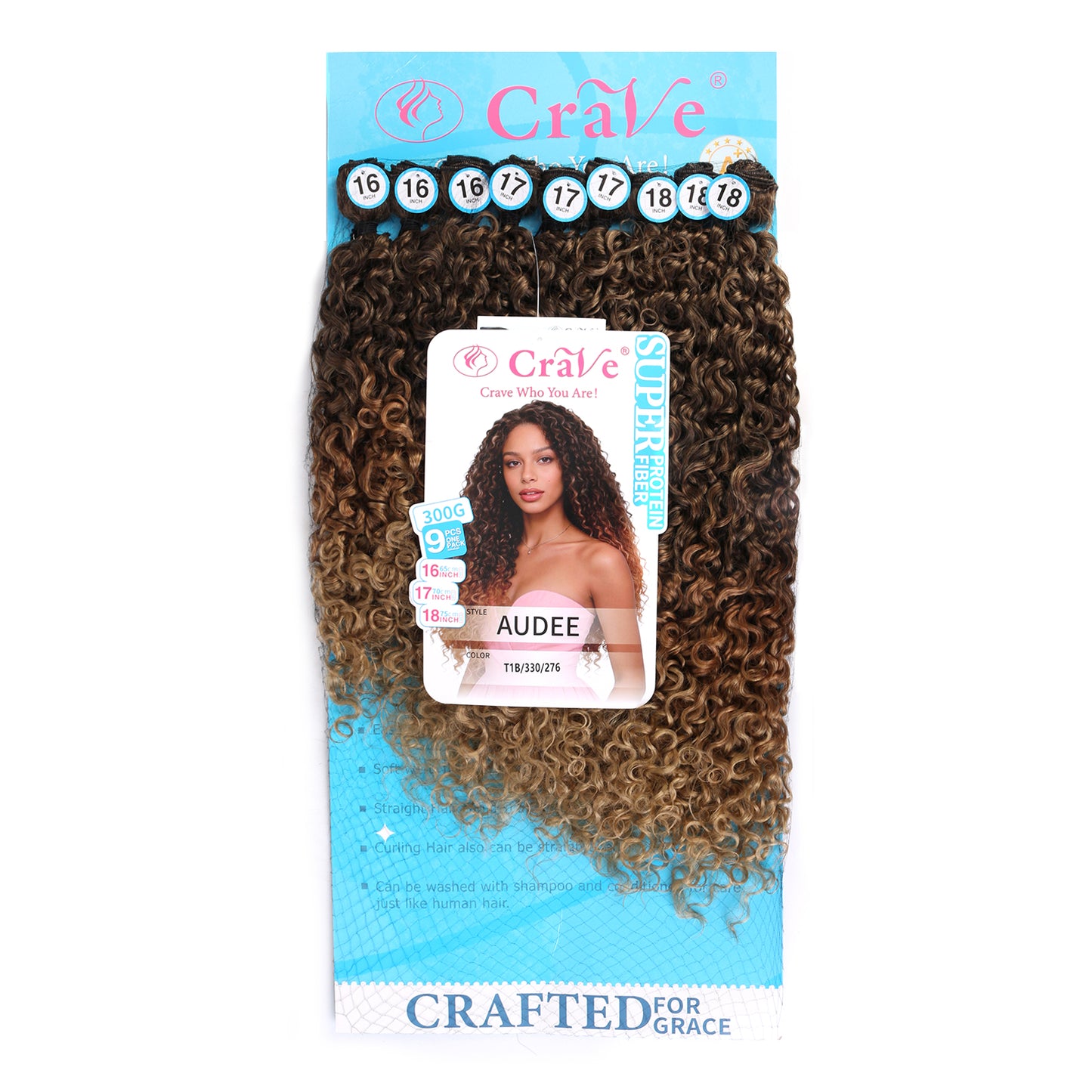 AUDEE Synthetic Hair Set 9 pieces / 16-17-18inch