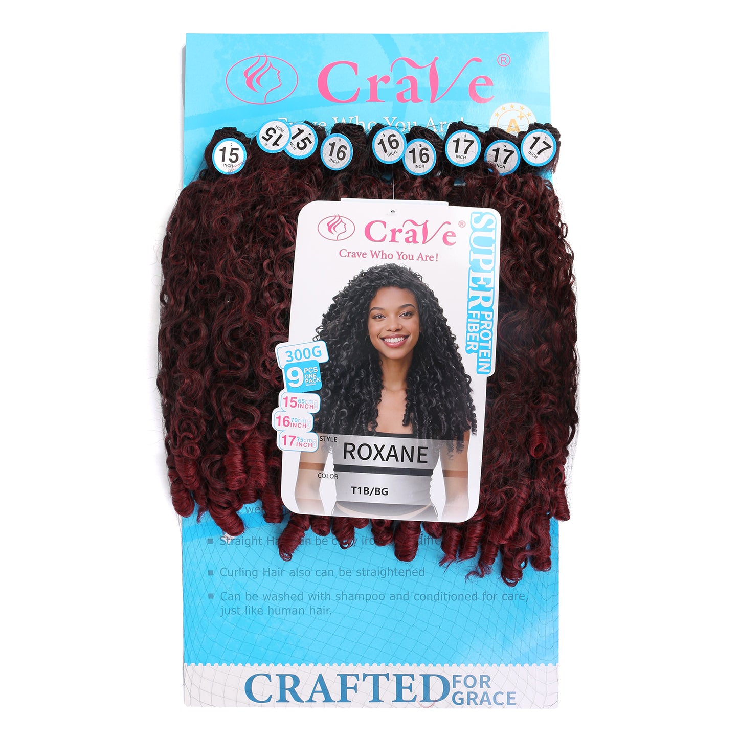 ROXANE Synthetic Hair Set 9 pieces / 15-16-17inch