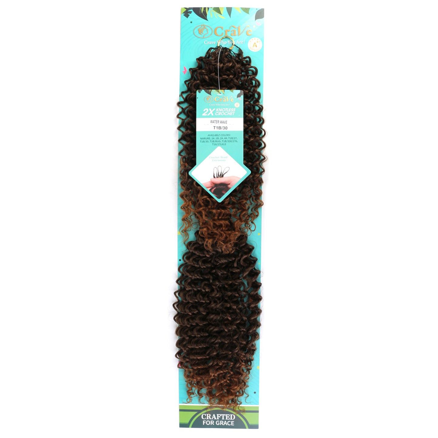 Feather Crochet Hair Water Wave 12-16inch
