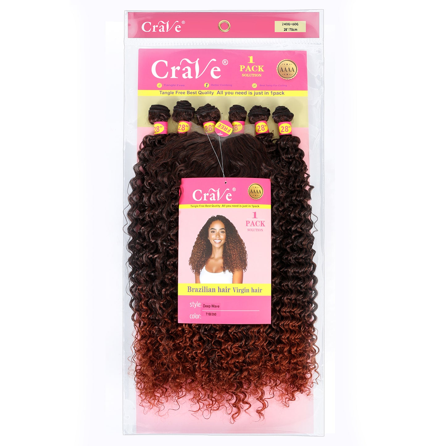 Deep Wave Synthetic Hair Set 6+1 pieces / 28inch
