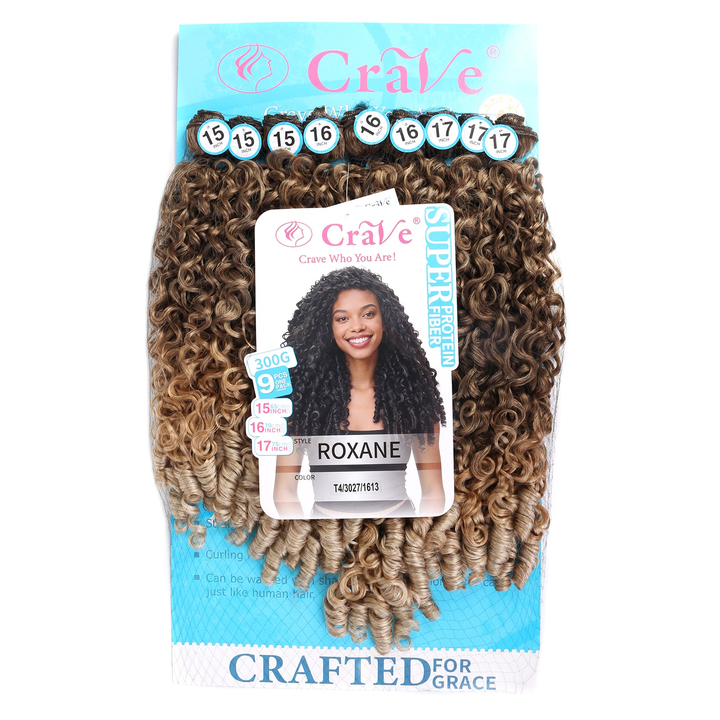 ROXANE Synthetic Hair Set 9 pieces / 15-16-17inch