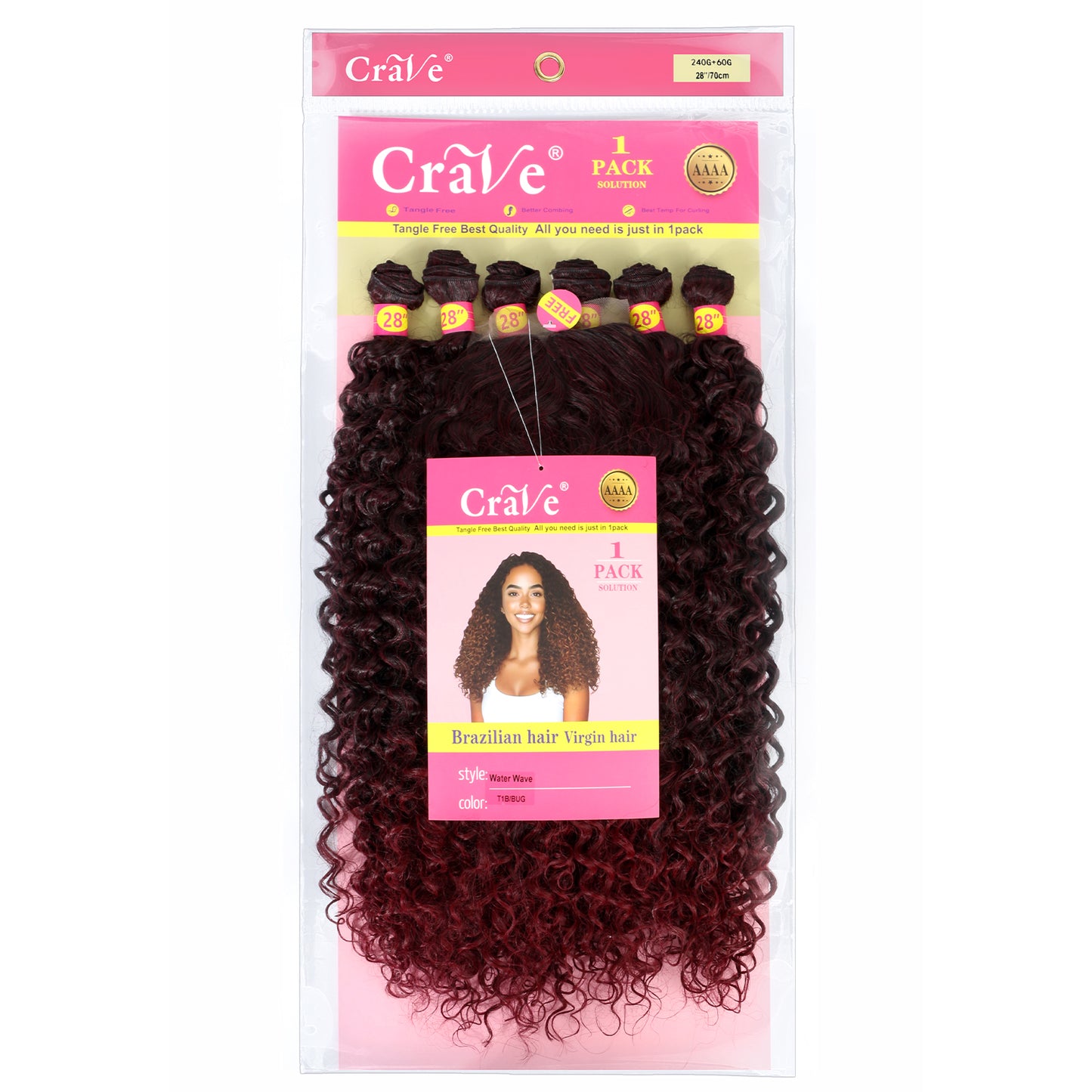 Water wave Synthetic Hair Set 6+1 pieces / 28inch